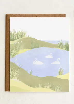 Swan Lake Blank Card