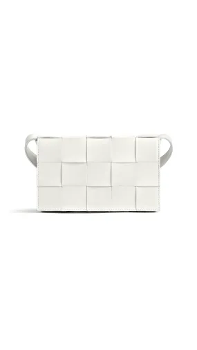 The Cassette Leather Crossbody Bag - White