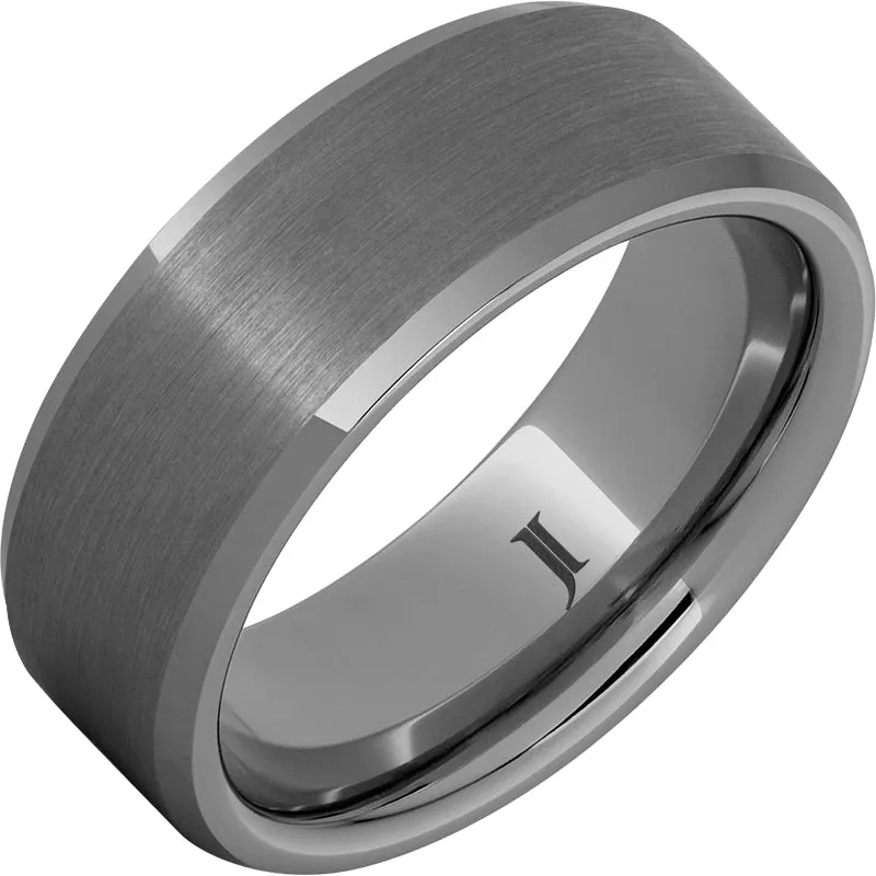 The Existentialist - Rugged Tungsten Satin Finish Men's Ring