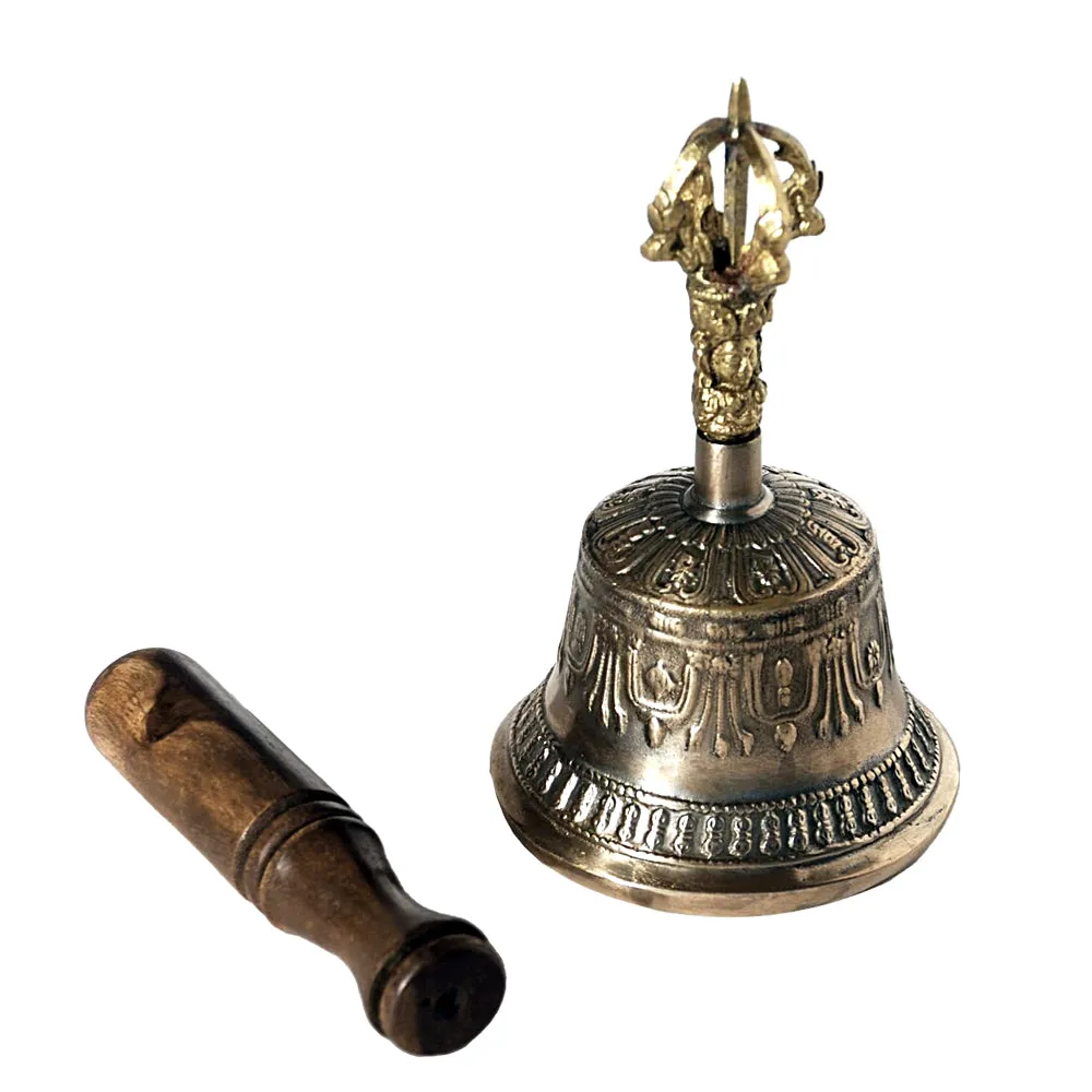 Tibetan Hand Bell with Wooden Striker 5