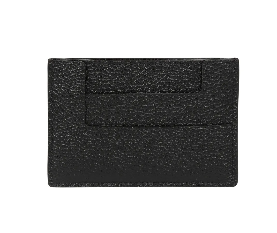 Tom Ford Logo Embossed Pebbled Cardholder