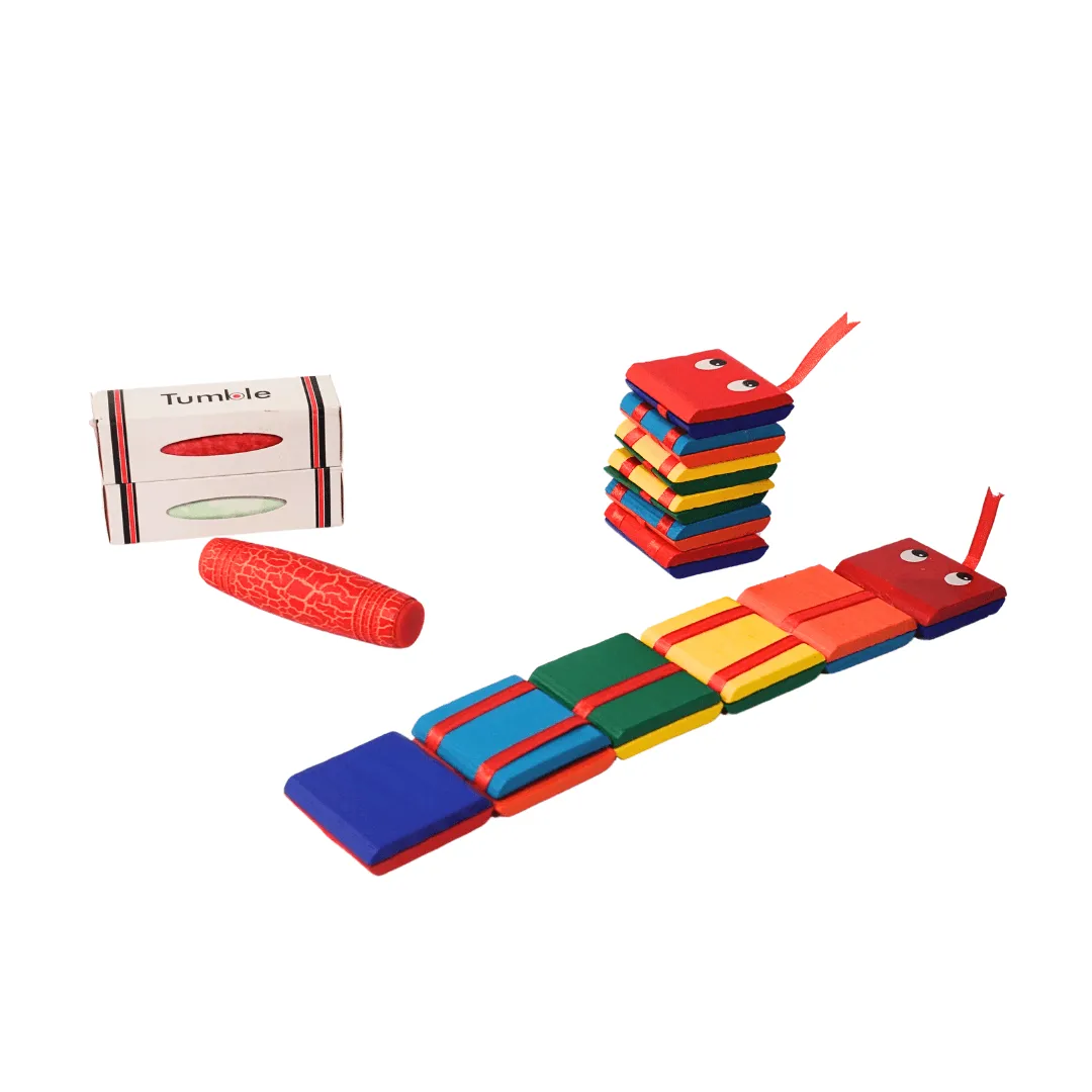 Tumble Desktop Toy-1, Colour Snake-6 squares foldable-1