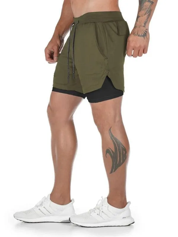 Two Piece Men Gym Shorts