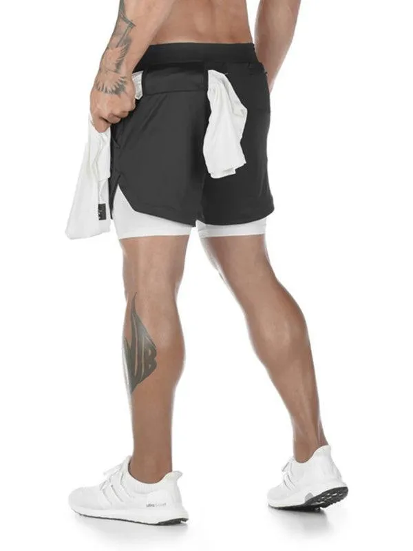 Two Piece Men Gym Shorts