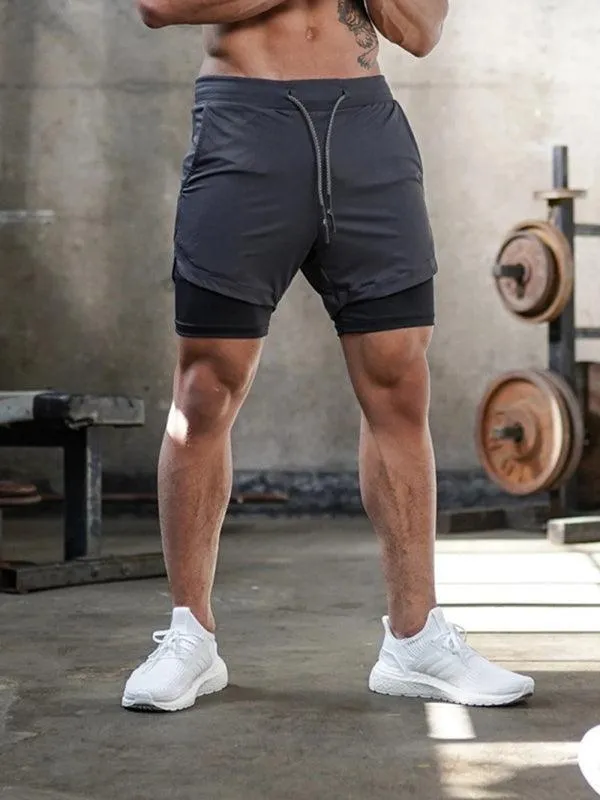 Two Piece Men Gym Shorts