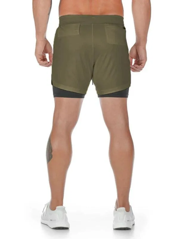 Two Piece Men Gym Shorts