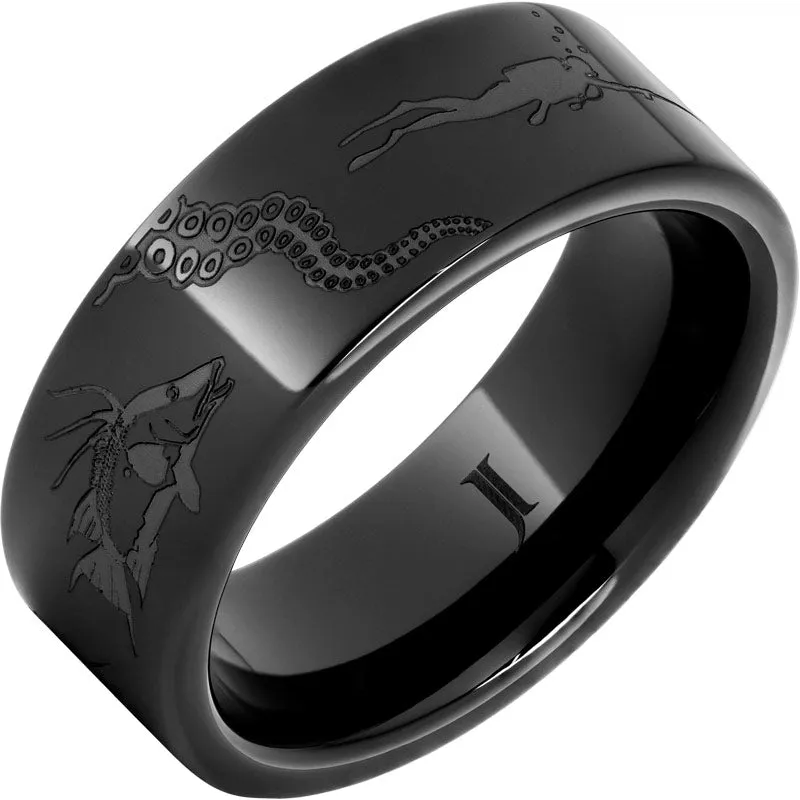 Undersea - Black Diamond Ceramic Scuba Ring