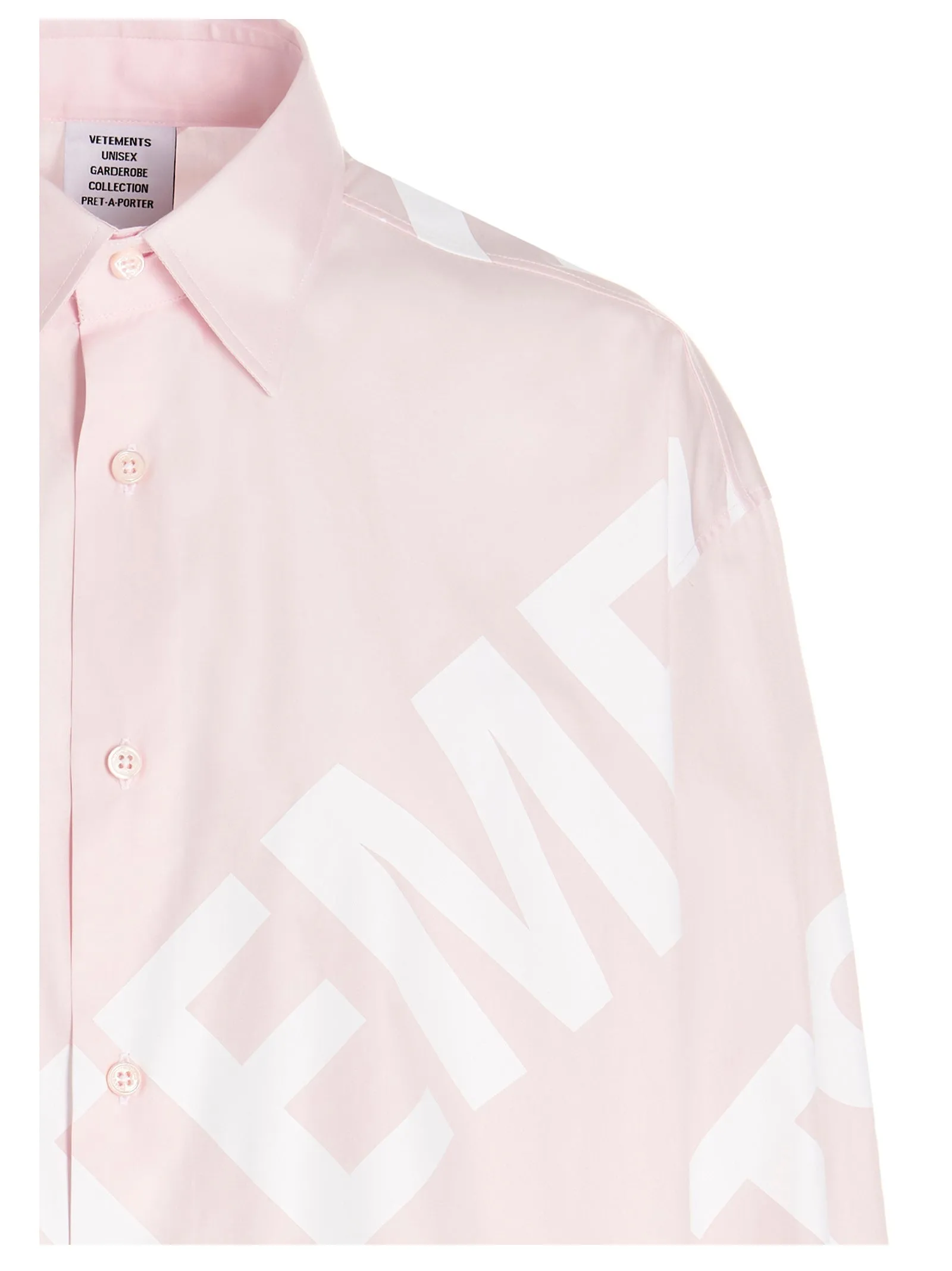 Vetements Logo Printed Buttoned Shirt