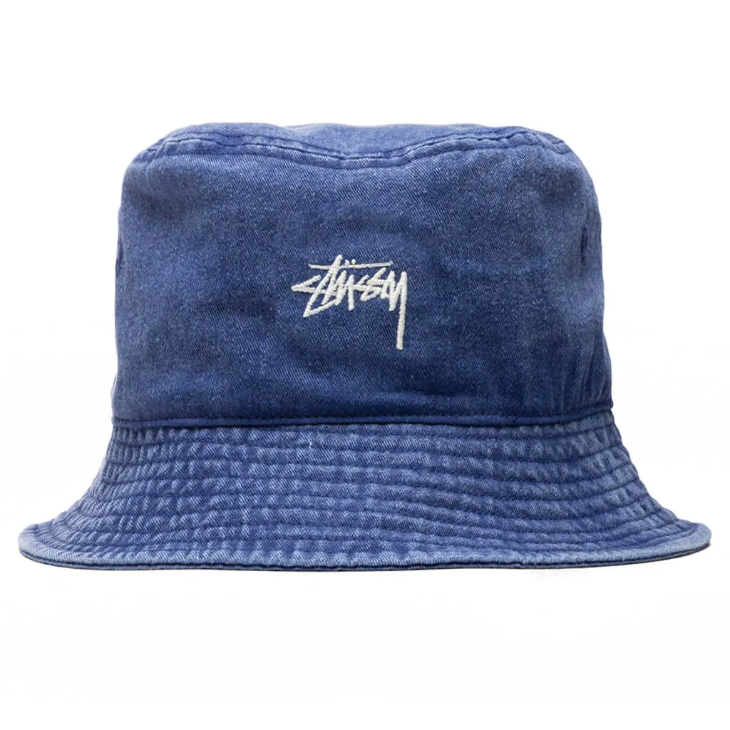 Washed Stock Bucket Hat - Blue