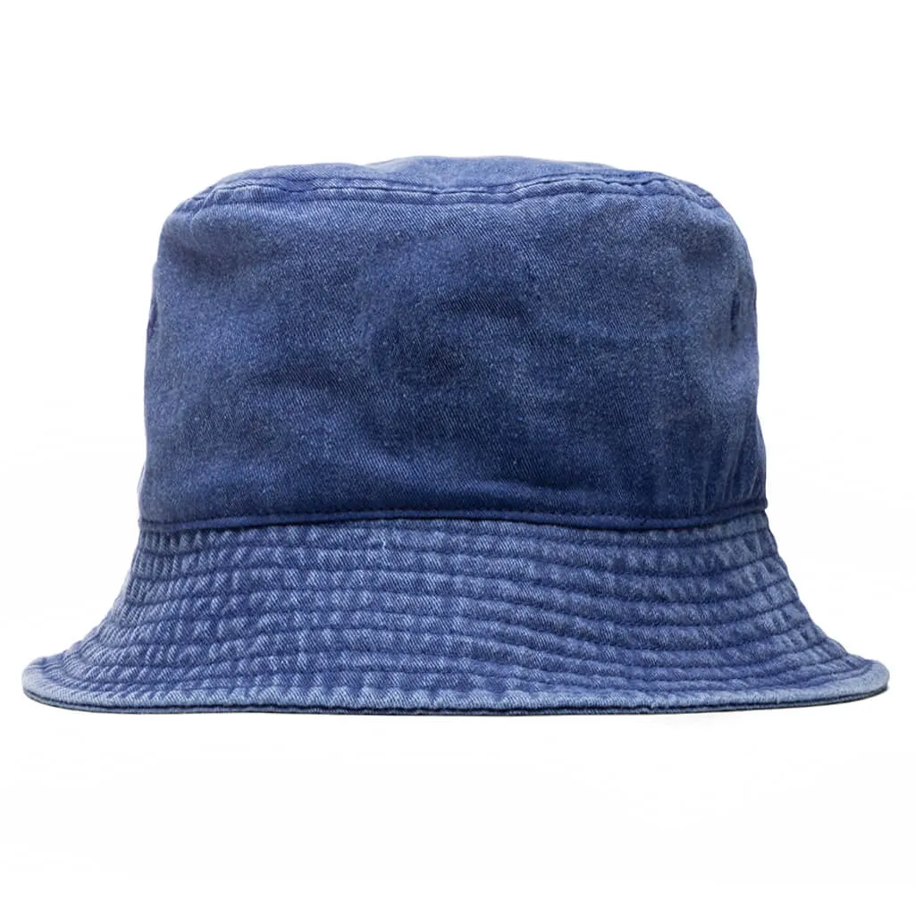 Washed Stock Bucket Hat - Blue