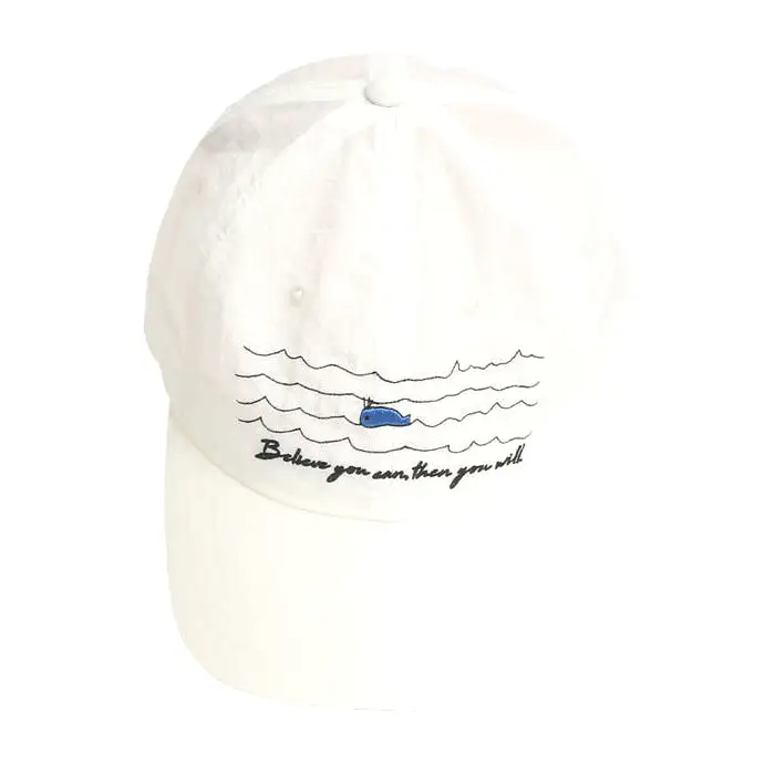 Whale Sea Embroidery Baseball Caps Hats Unisex Mens Womens Nylon Adjustable Buckle Korean Style Fashion Accessories Lightweight 